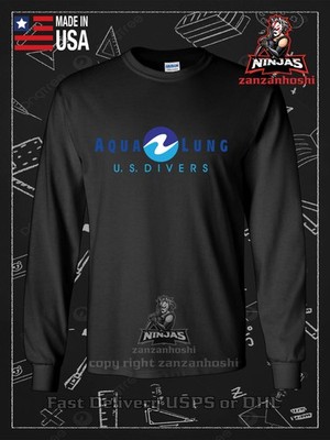 New Aqua Lung U.S. Divers Logo Men's Long Sleeve T-Shirt American T-Shirt