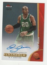 2024-25 Topps Finest Black Refractor Ray Allen AUTO Flashback Boston Celtics /25