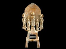 Y5247 : XF Chinese Old Copper plating STATUE ORNAMENTS object Buddhist art