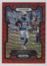 2023 Panini Prizm Rookies Red Wave Prizm 30/149 Derius Davis #351 dq2