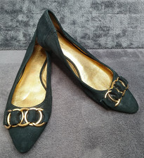 Kate Spade New York Women's 9M Black Suede Pointed Toe Ballet Flats