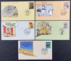 1985 Australiana Classic Children's Books Set Of 5 x FDC First Day Covers