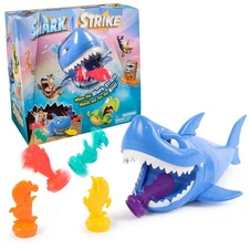 , Shark Strike, Bowling Game with Wind-Up Jaw-Chomping Action, Easy Activity ...