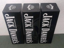 3 Jack Daniels Whiskey Old No 7 Metal Tin 1.75L Decor Man Cave Black White Decor