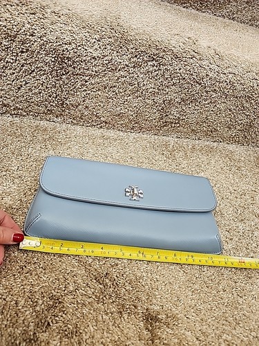 Tory Burch Blue Leather Diana Flap Clutch - Picture 11 of 12