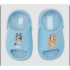 Bluey Ground Up Toddler Boys Girls Blue Marbled Clog Sandals Shoes Size 12 NWT