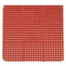 Anti-Fatigue Standing Mat, 35.5x35.5 Inch Interlocking Rubber Mat for Restaurant