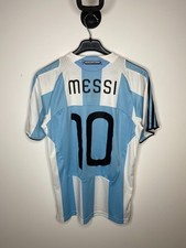 MESSI #10 ARGENTINA 2007 2009 HOME FOOTBALL SHIRT SOCCER JERSEY ADIDAS SIZE S