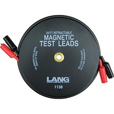 Magnetic Retractable Test Leads, 2 Leads x 30' 1138 LANG Electrical Systems