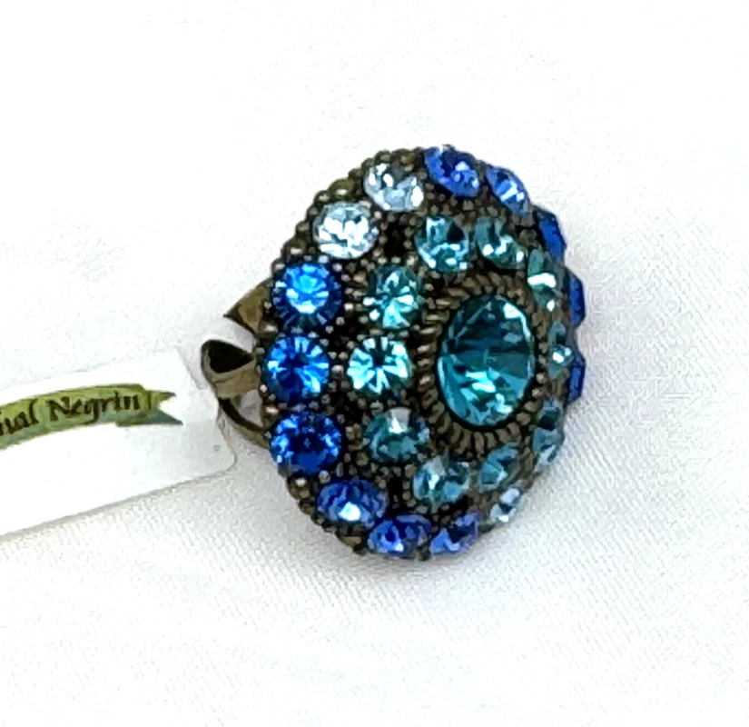 Lindo anel feminino de cristal Michal Negrin EUA 5.5 #514# - Imagem 3 de 4