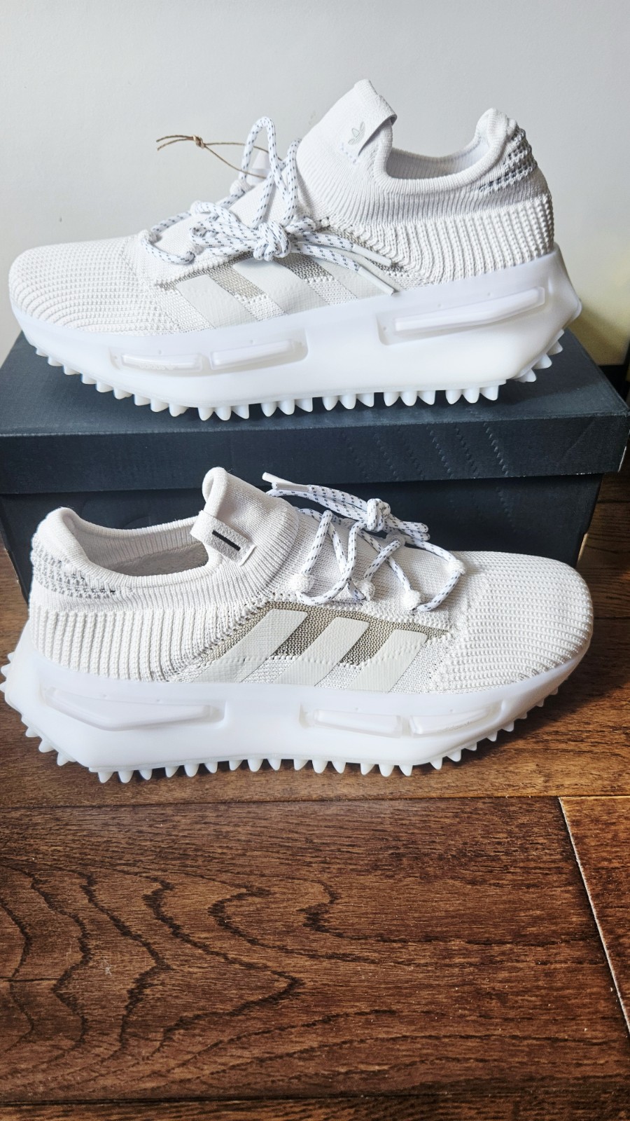 Adidas NMD S1 White/Smoke Grey Size UK 9.5 RRP 180 BNIB