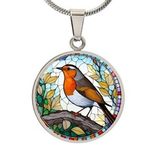 Robin Pendant Necklace in Gold or silver