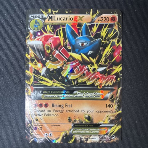 M LUCARIO EX POKEMON FURIOUS FISTS #55/111 ULTRA RARE 
