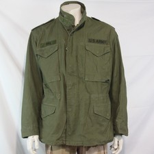 US M65 Genuine Surplus Army Jacket Olive Green Canvas Parka Medium 37-41" (3876)