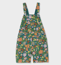 DULUTH Women's Heirloom Gardening 7" Short Overalls, Midnight Green Monarchs