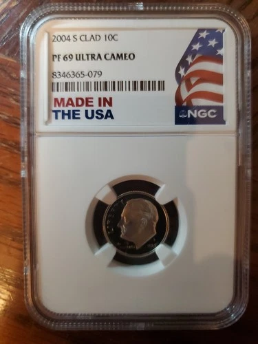 2004 S Clad Roosevelt Dime NGC PF69 Ultra Cameo