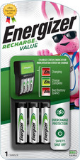 Recharge Value Charger for Nimh Rechargeable AA and AAA Batteries