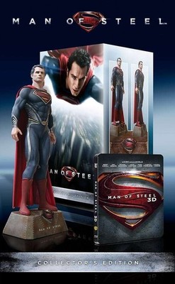 MAN OF STEEL Superman Collectors Edition Blu-ray 2D + 3D + Statue