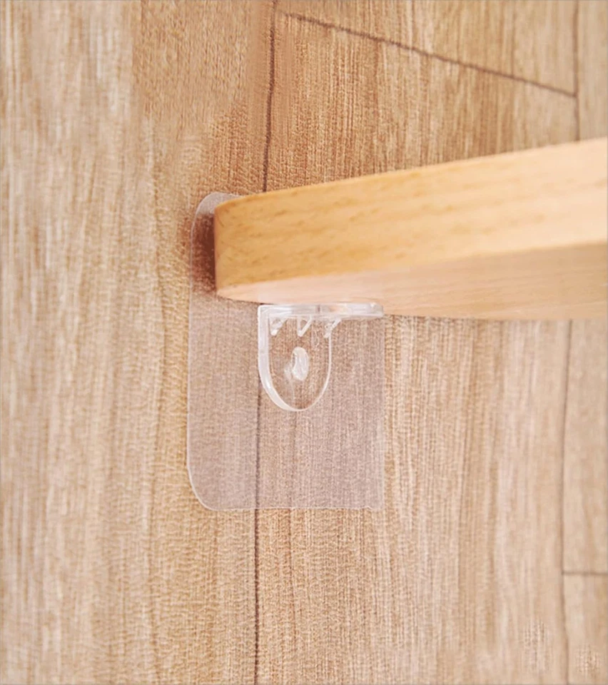 18 Pack Adhesive Shelf Bracket Shelf Support Pegs for Shelves Kitchen Closet Cla - Image 3 of 4