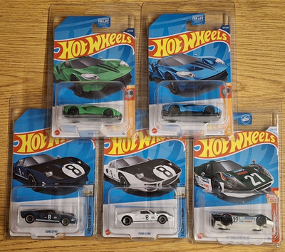 Hot Wheels Lot of 5 Ford GT GT40 '67 GT40 Mk.IV HTC69 HCY70 HCW47 HTC51 HTD34