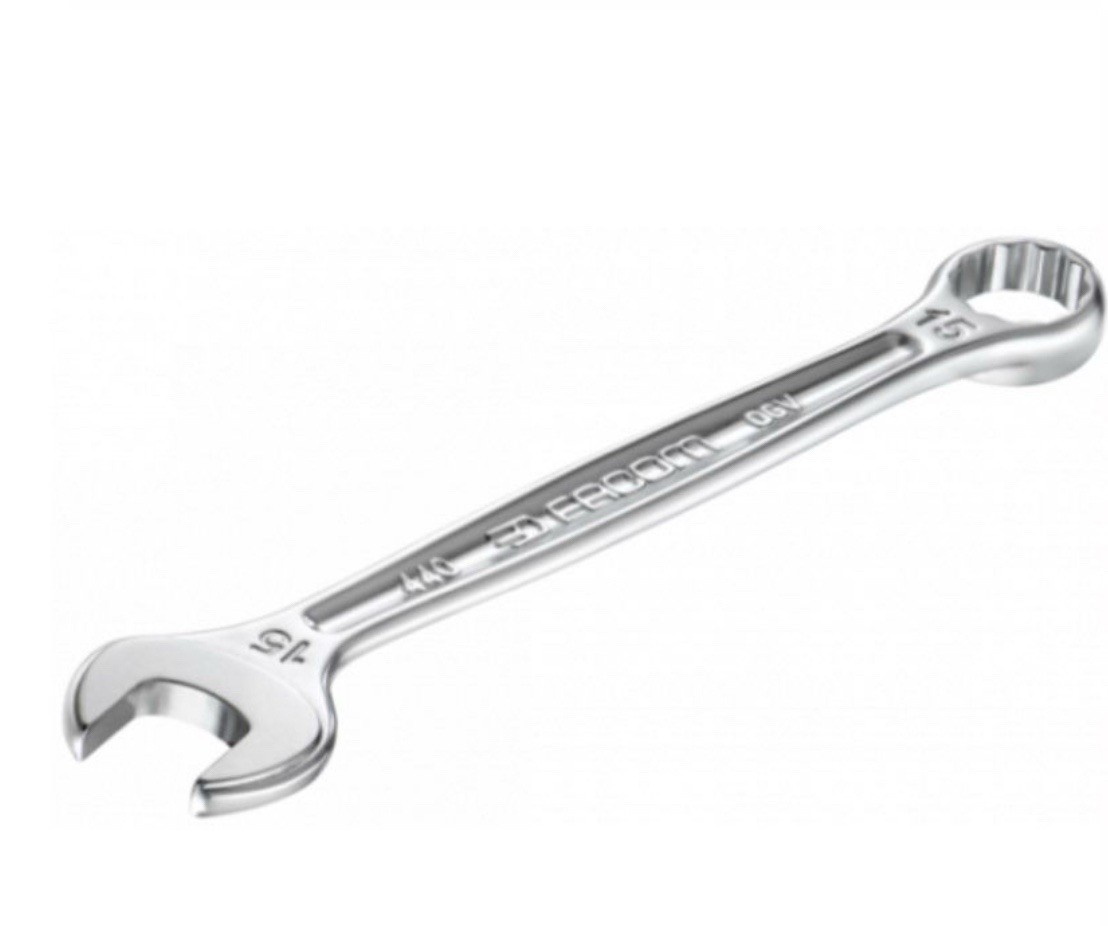 Clé mixte forgée Facom 440.33 de haute précision en acier chrome satiné