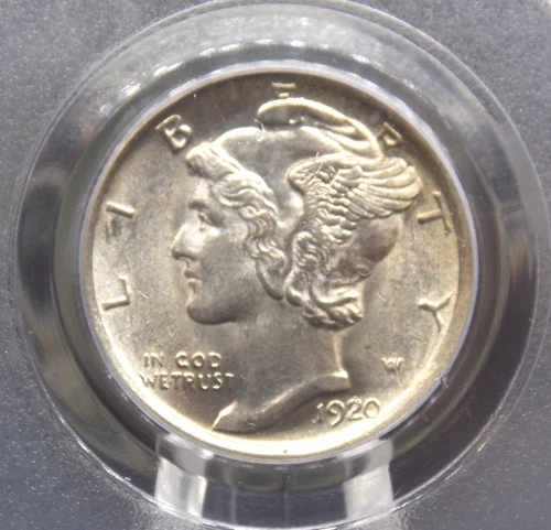 1920 "P" Mercury SILVER Dime 10c PCGS MS62 #338 Unc MS Uncirculated ECC&C, Inc.