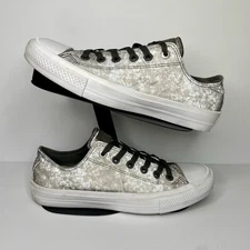Converse Chuck Taylor All Star II Reflective Gray Low Ox Men's 7 Women's 9