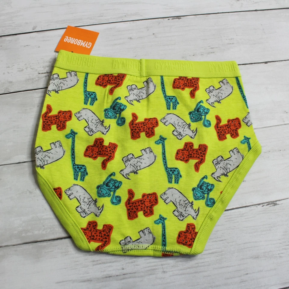 Lote de cuecas masculinas Gymboree tamanho P 5 6 animais da selva safári - Imagem 4 de 4