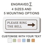 Please Ring The Bell Sign with Arrow Left, Right, Up, or Down (or without)