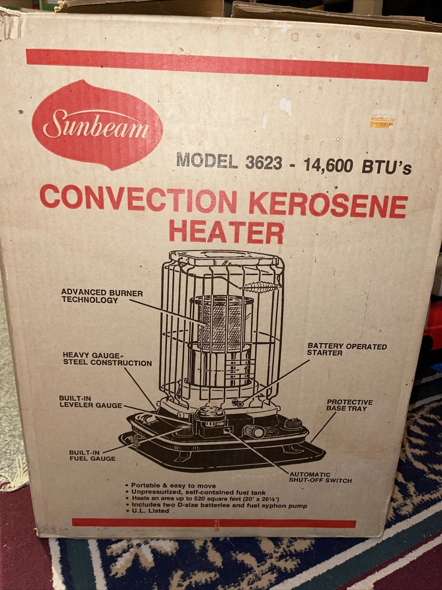 New open Box Sunbeam Convection Kerosene Heater Portable Home Unit Model  3623 | eBay