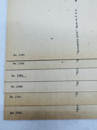 Vintage Postkarten 6 nicht verschickt Bibel Schrift & Ermutigung Sonnenschein Linie - Bild 7 von 7