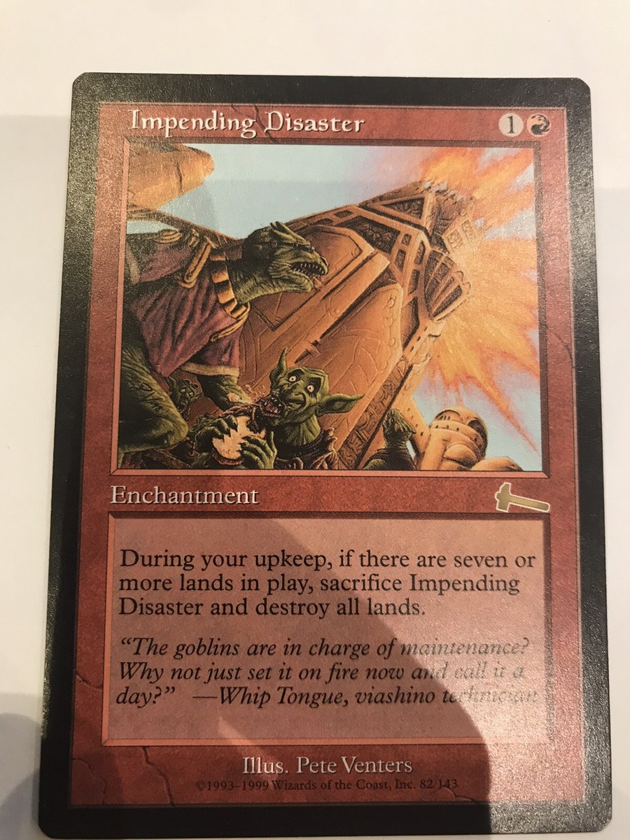 Mtg Magic Card Impending Disaster Urza's Legacy | eBay