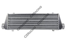 Cxracing 2.5 Inlet Outlet Tubefin Aluminum 27x7x2.25 Universal Intercooler