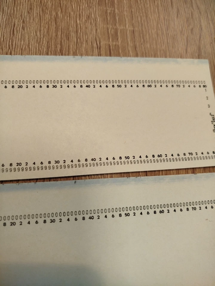 Czech Computer Mainframe Punch Card Perforated 1970s 10 pcs - Image 4 of 4