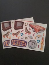 Creative Memories  Block Stickers  4" x 5"  1970  Lot of Two