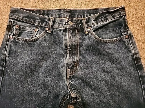 LEVI’S 505 Corte Recto Pierna Lados Para Botas-100% Algodón Denim JEANS 33x30 - Imagen 4 de 7