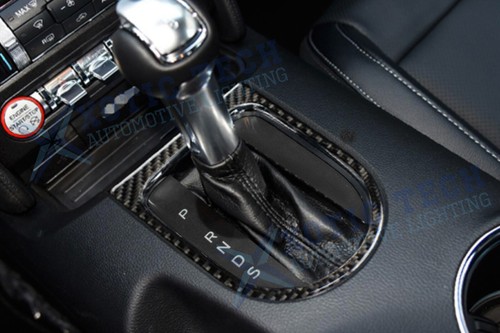 Calcomanías de ajuste de panel de cambio de engranajes de fibra de carbono real para Ford Mustang 2015-2023 - Imagen 10 de 12