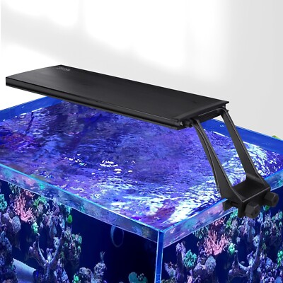 hygger Marine Clip On Aquarium Light, Saltwater Fish Tank Light For Coral Reef