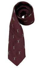 Robert Talbott Golf Themed Tie Vintage Maroon Background Silk Polyester England