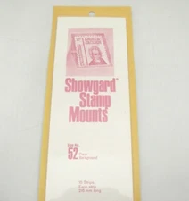 Showgard 215/52 Clear Stamp Mounts Pack of 15 Cut to Fit NOS (m62)