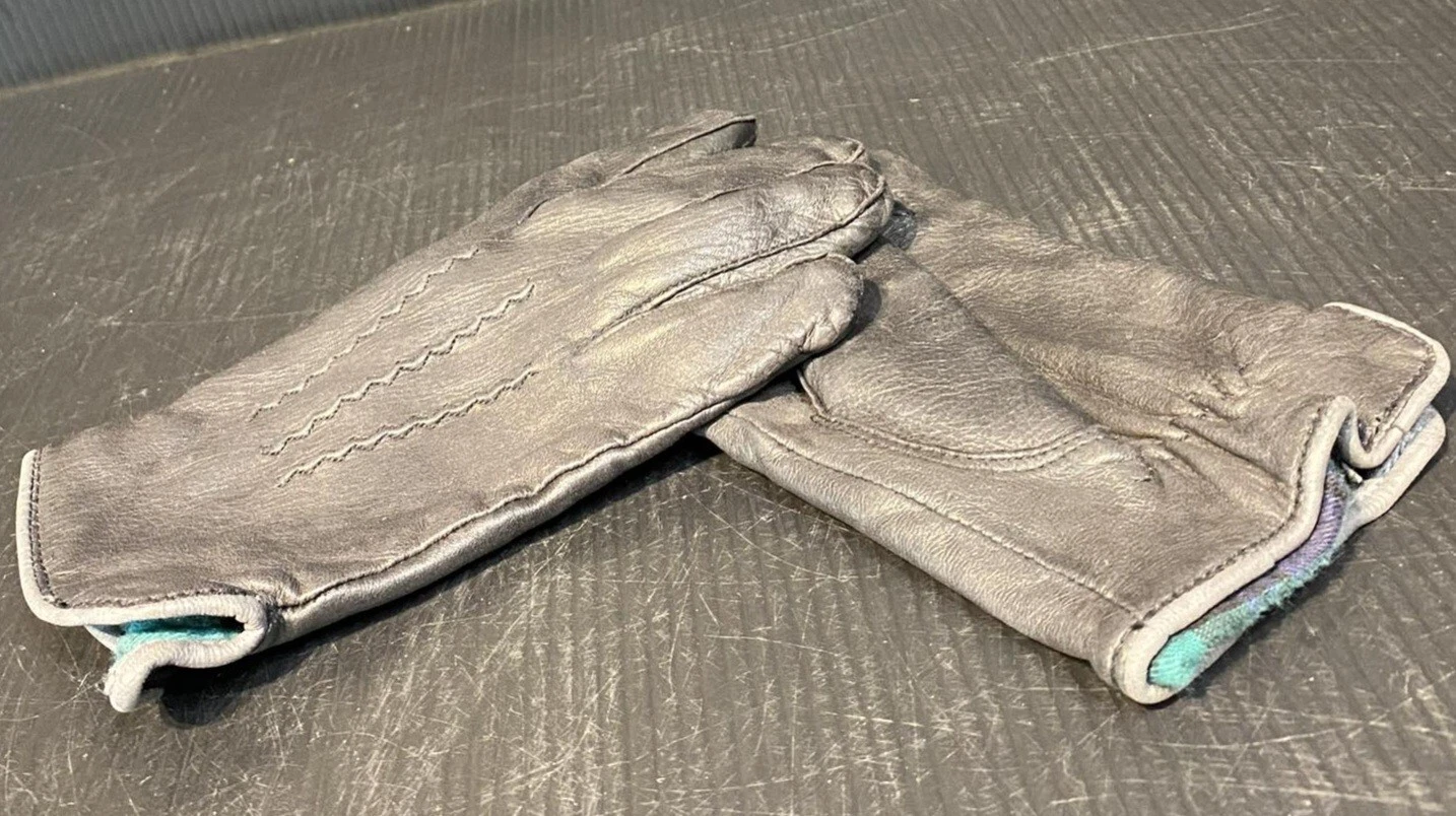 Gates Native Deerskin Lined Gloves Black - Women's Size M Medium Lined Vintage