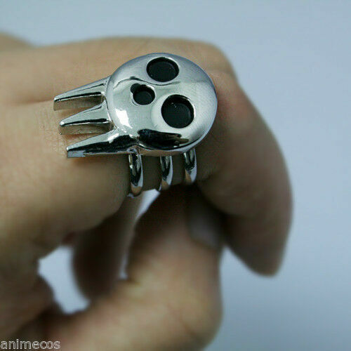 1 Par de Anillo de Cosplay Soul Eater Death The Kid Cosplay 2 Anillos Set con Caja de Regalo - Imagen 1 de 4