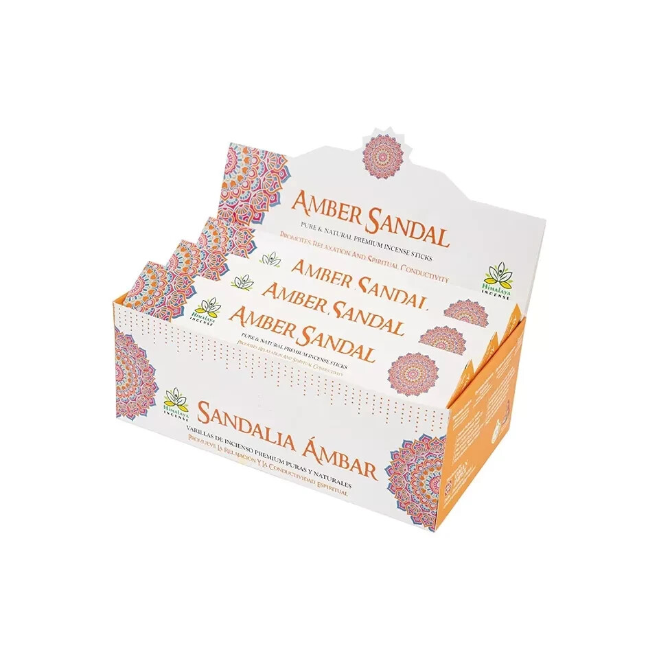 Himalaya Amber Sandal Premium Agarbatti Incense Stick Home Fragrances 12 Pcs