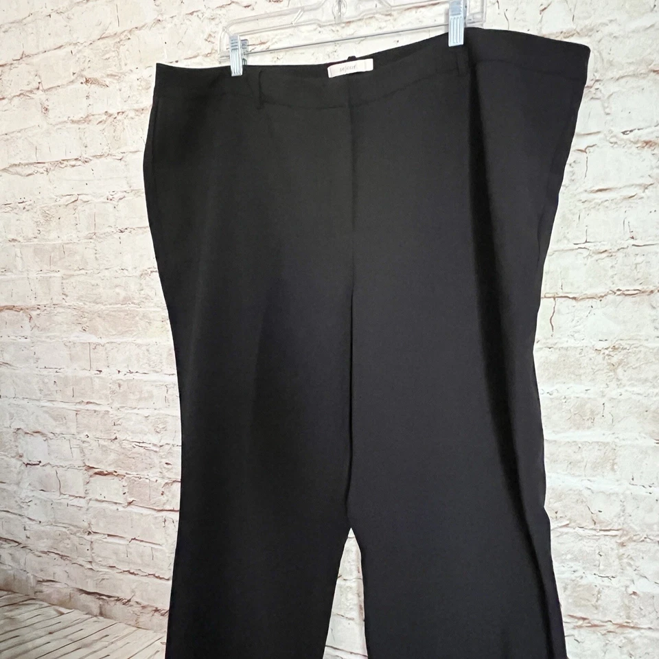 Pantalones de vestir Sejour para mujer talla grande talla 22W negros Foto 3 de 4