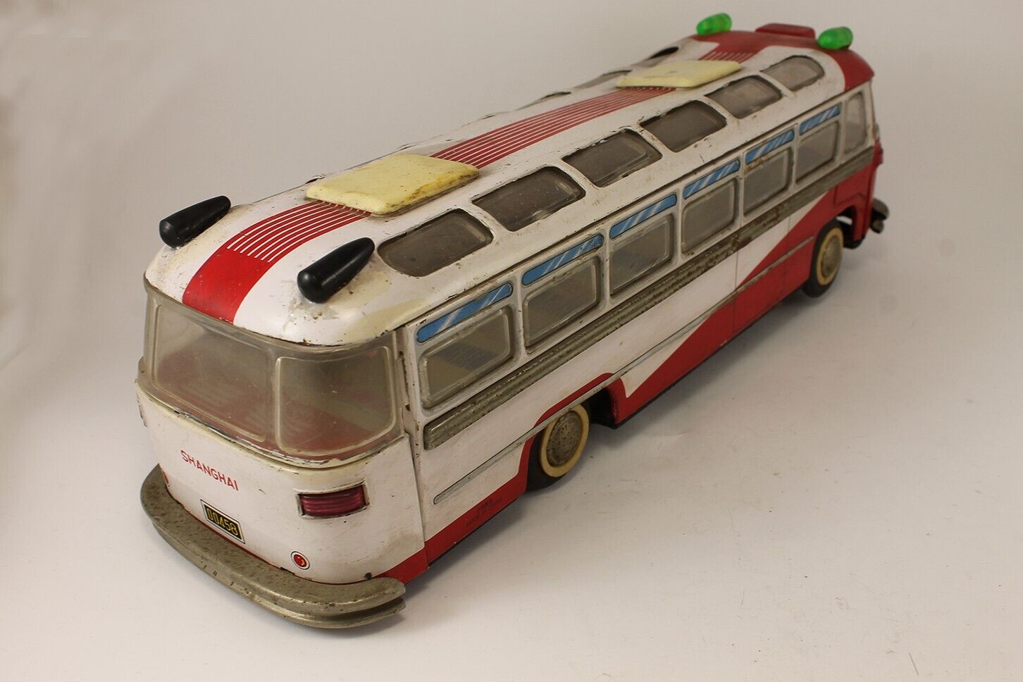 China MF-910 SHANGHAI AIRPORT LIMOUSINE SHUTTLE BUS Friction Tin Toy MB`58  Early