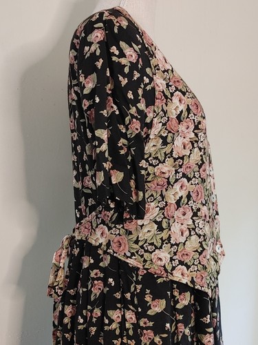 Abito vintage floreale cottagecore rayon donna tg 12 Jazz II spalline floreali - Foto 4 di 11