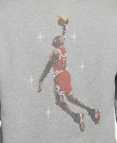 Nike Jordan Men Size Large Embroidered Fleece Pullover Hoodie DC9713-091 - Picture 3 of 7