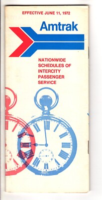 AMTRAK - SYSTEM PUBLIC TIMETABLE - 6/11/1972