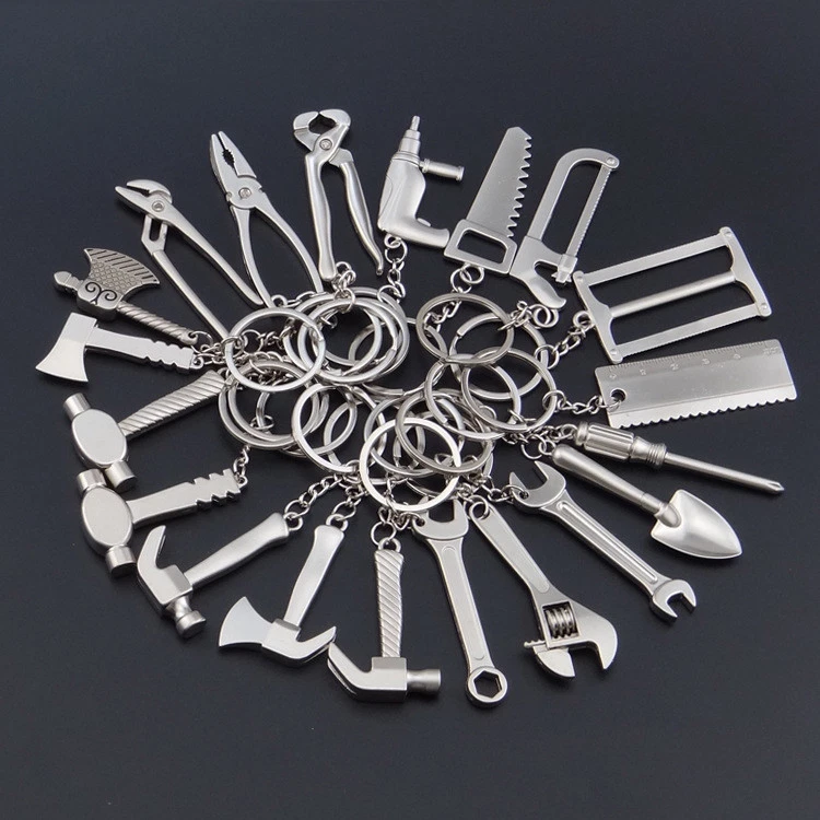 Repair Tool Wrench Spanner Pliers Key Chain Ring Keyring Metal Keychain Gift