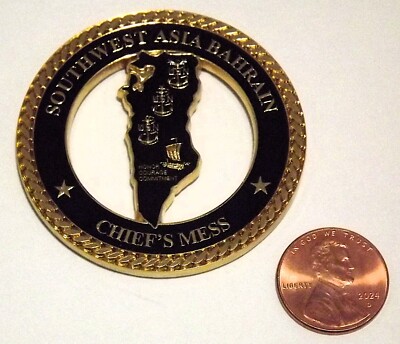 Challenge Coin - US Navy - Southwest Asia - Bahrain - Chief's Mess - 120 Years